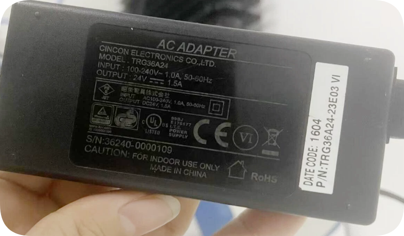 *Brand NEW*Replacement 5.5*2.1 Round Cable Compatible with TRG36A24 24V 1.5A Power Suppl